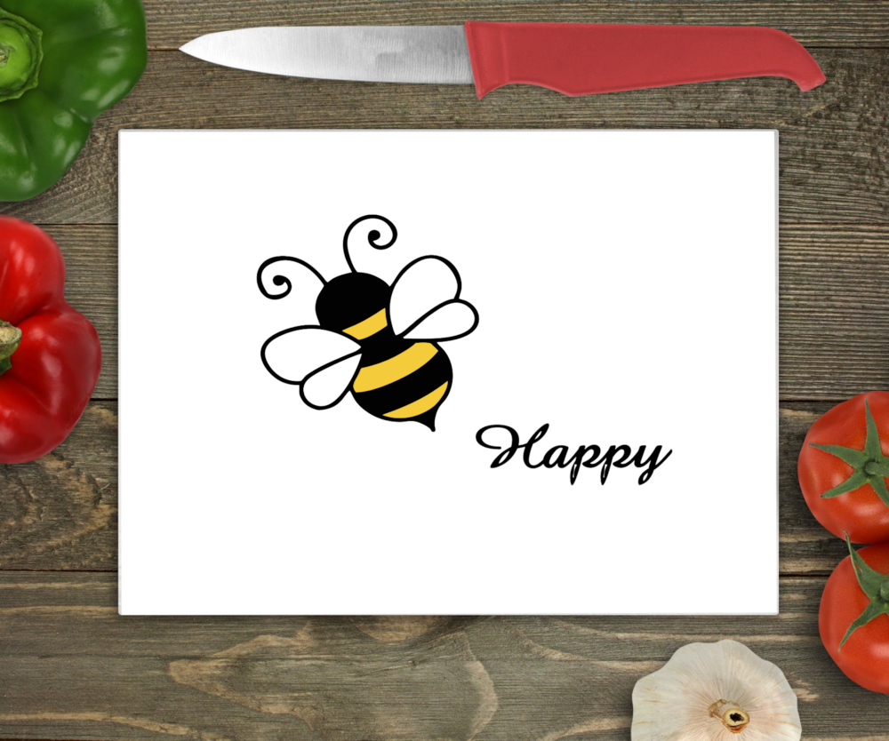 Bee Hardboard Placemat and Coaster Set - Bee Happy